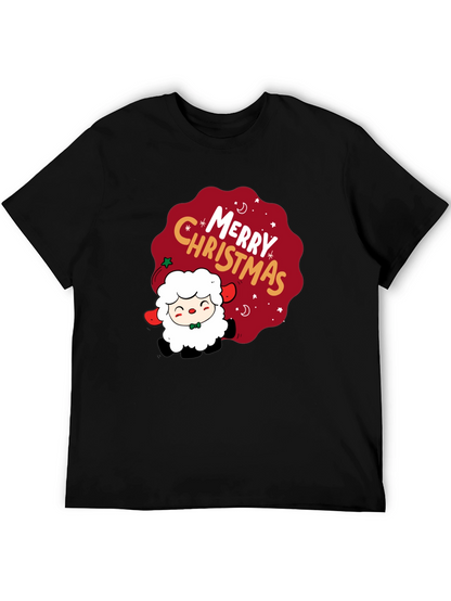 Merry Christmas Sheep Graphic Tee - Holiday Cheer