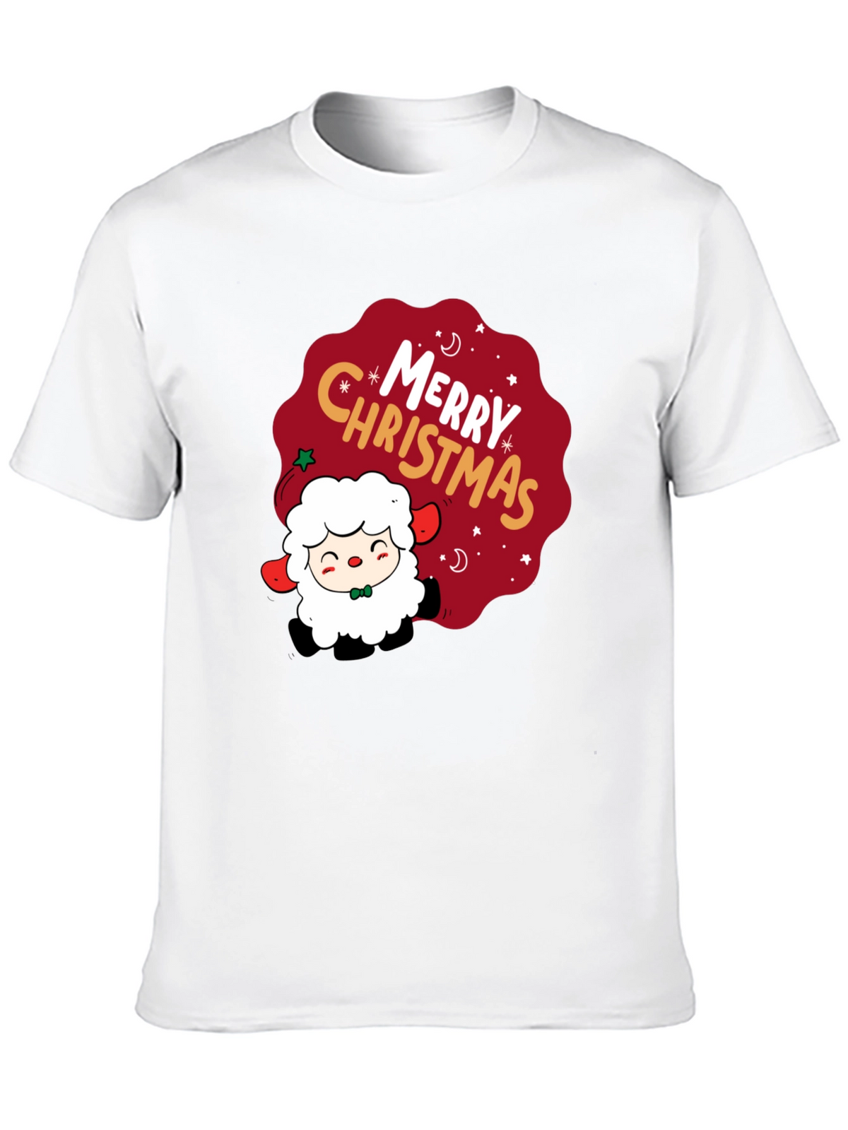 Merry Christmas Sheep Graphic Tee - Holiday Cheer