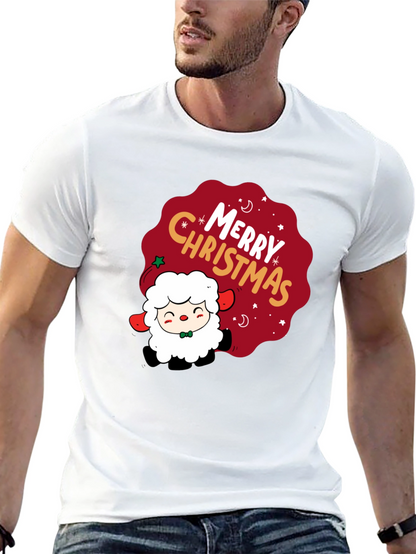 Merry Christmas Sheep Graphic Tee - Holiday Cheer