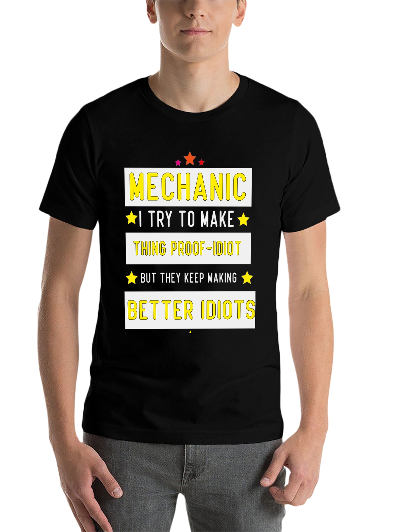 Mechanic Proof-Idiot Graphic T-Shirt