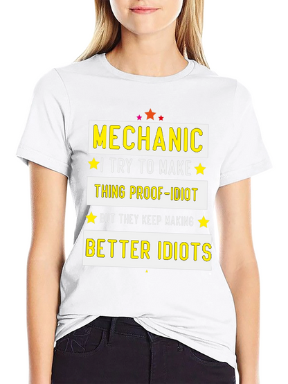 Mechanic Proof-Idiot Graphic T-Shirt