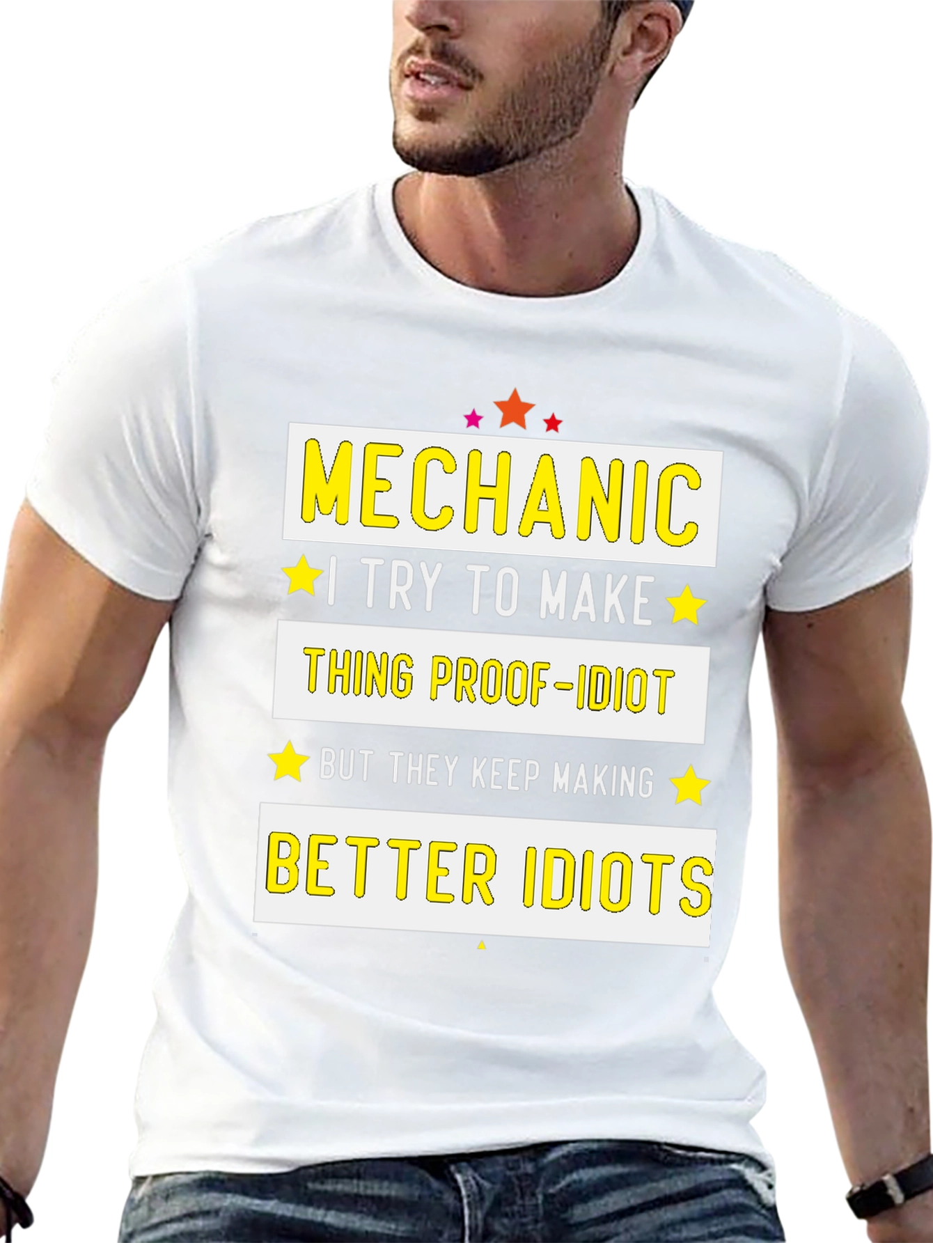 Mechanic Proof-Idiot Graphic T-Shirt