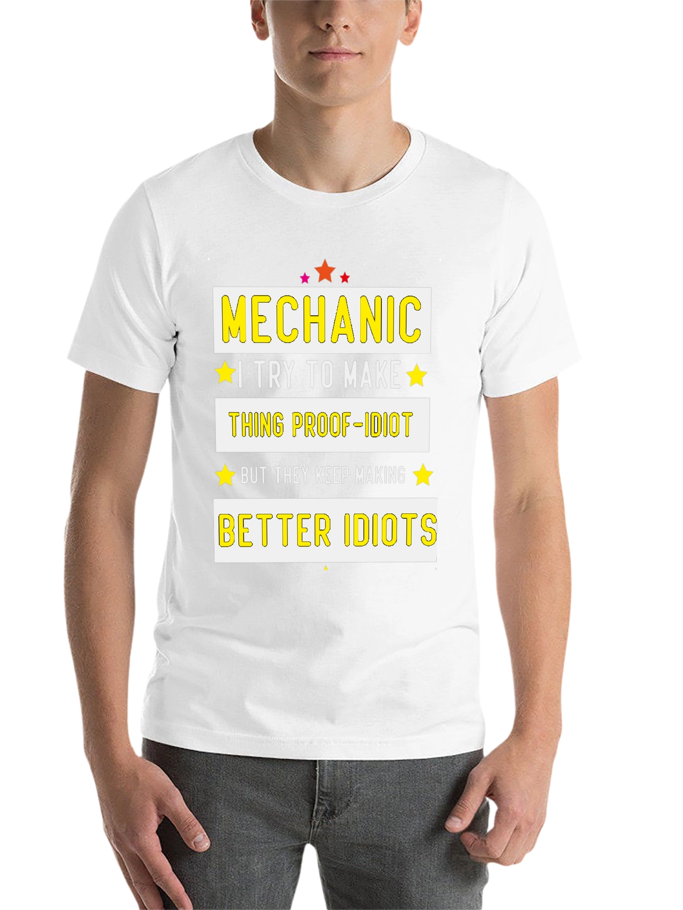 Mechanic Proof-Idiot Graphic T-Shirt