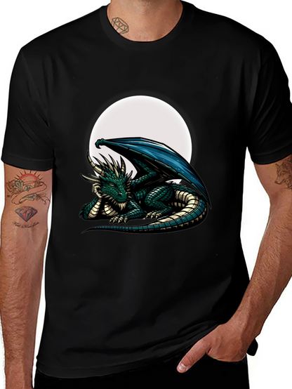 Dragon Moon Graphic Tee - Fantasy T-Shirt