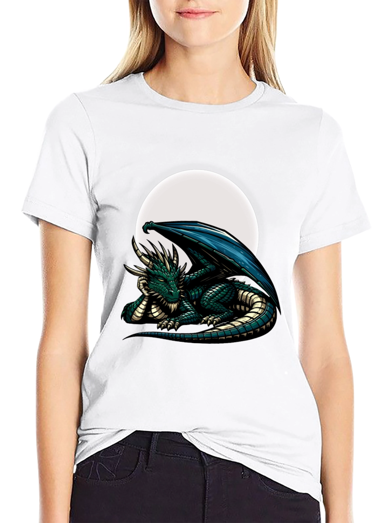 Dragon Moon Graphic Tee - Fantasy T-Shirt