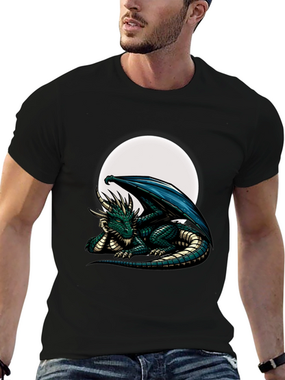 Dragon Moon Graphic Tee - Fantasy T-Shirt