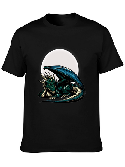Dragon Moon Graphic Tee - Fantasy T-Shirt