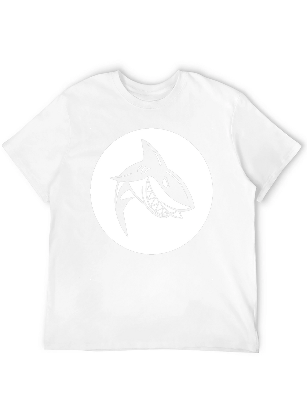 Shark Graphic Tee - Mens Black Crew Neck T-Shirt