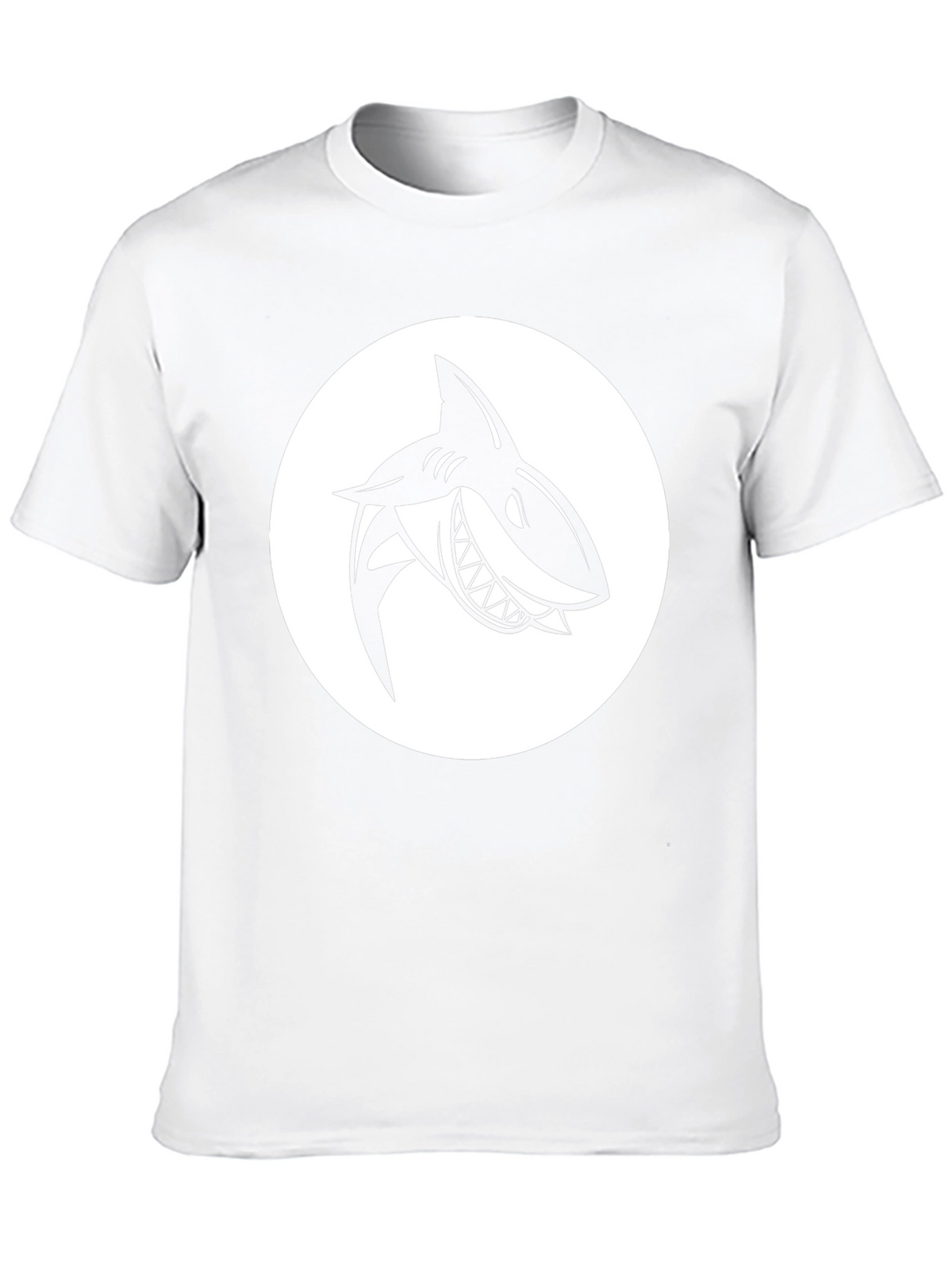 Shark Graphic Tee - Mens Black Crew Neck T-Shirt
