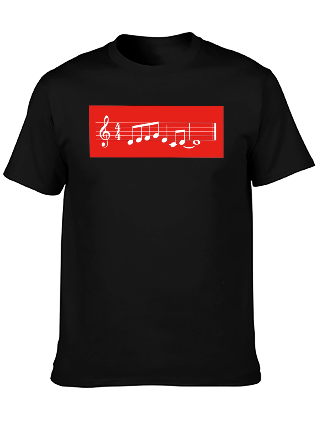 Musical Score Graphic Tee - Black