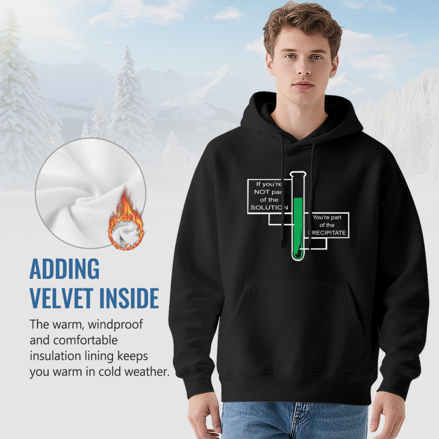 Chemistry Solution Precipitate Black Hoodie