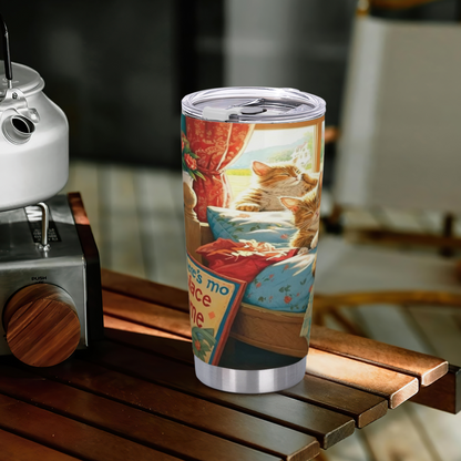 Whimsical Watercolor Sweet Elderly Grandma 20oz Travel Tumbler