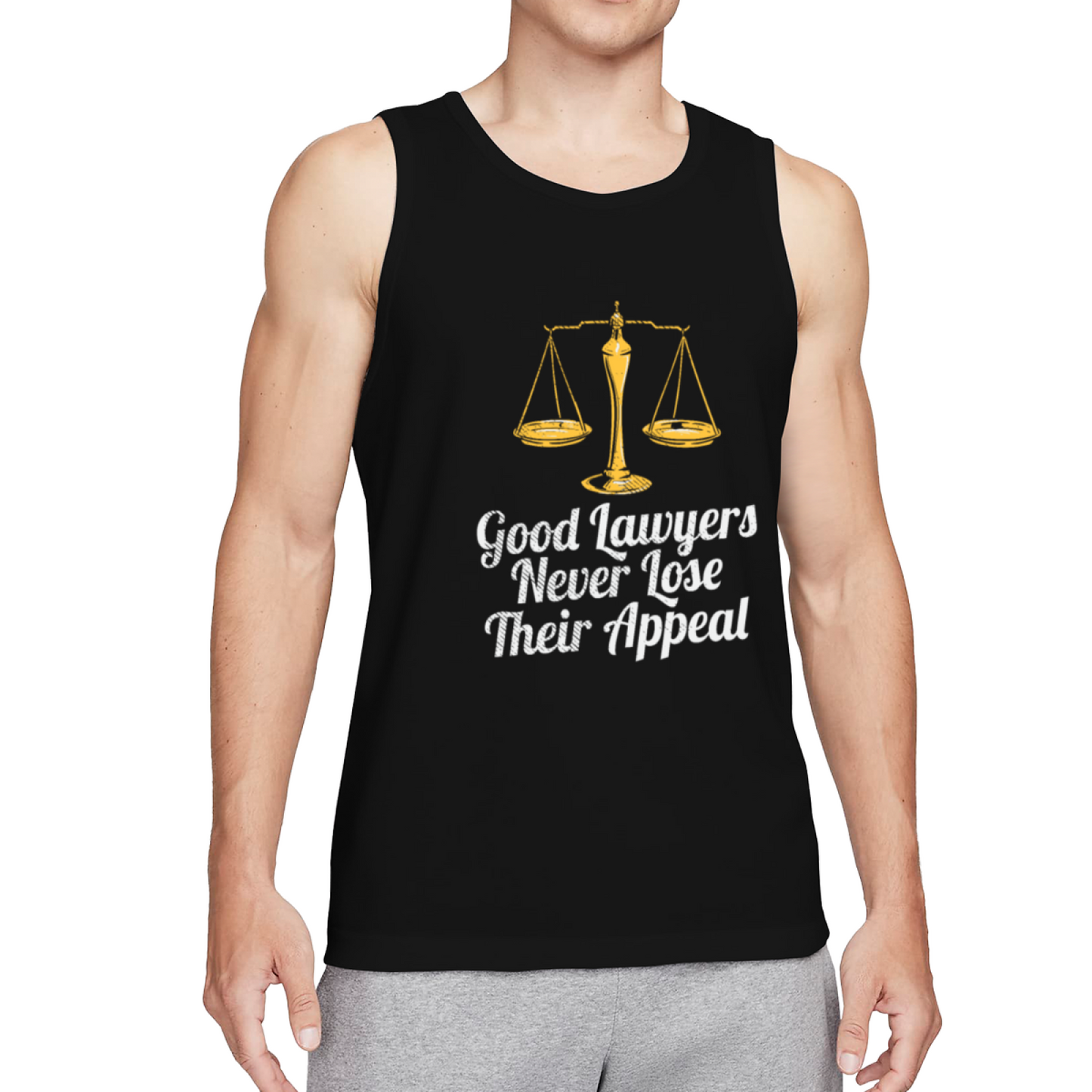 Funny Lawyer Scale Pun Legal Tank Top