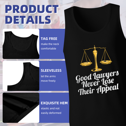 Funny Lawyer Scale Pun Legal Tank Top