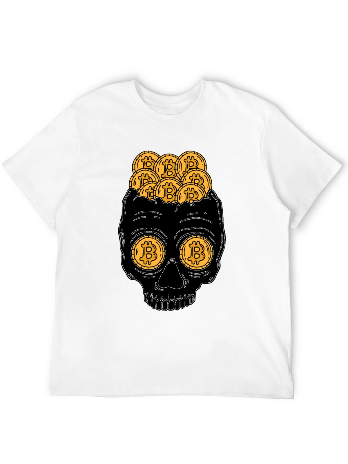 Bitcoin Skull T-Shirt Crypto Currency Tee
