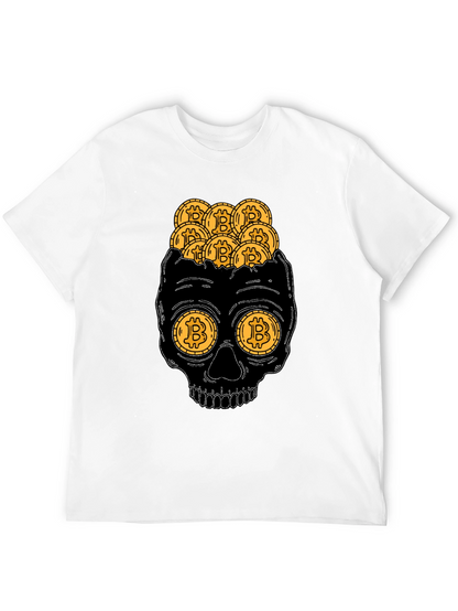 Bitcoin Skull T-Shirt Crypto Currency Tee