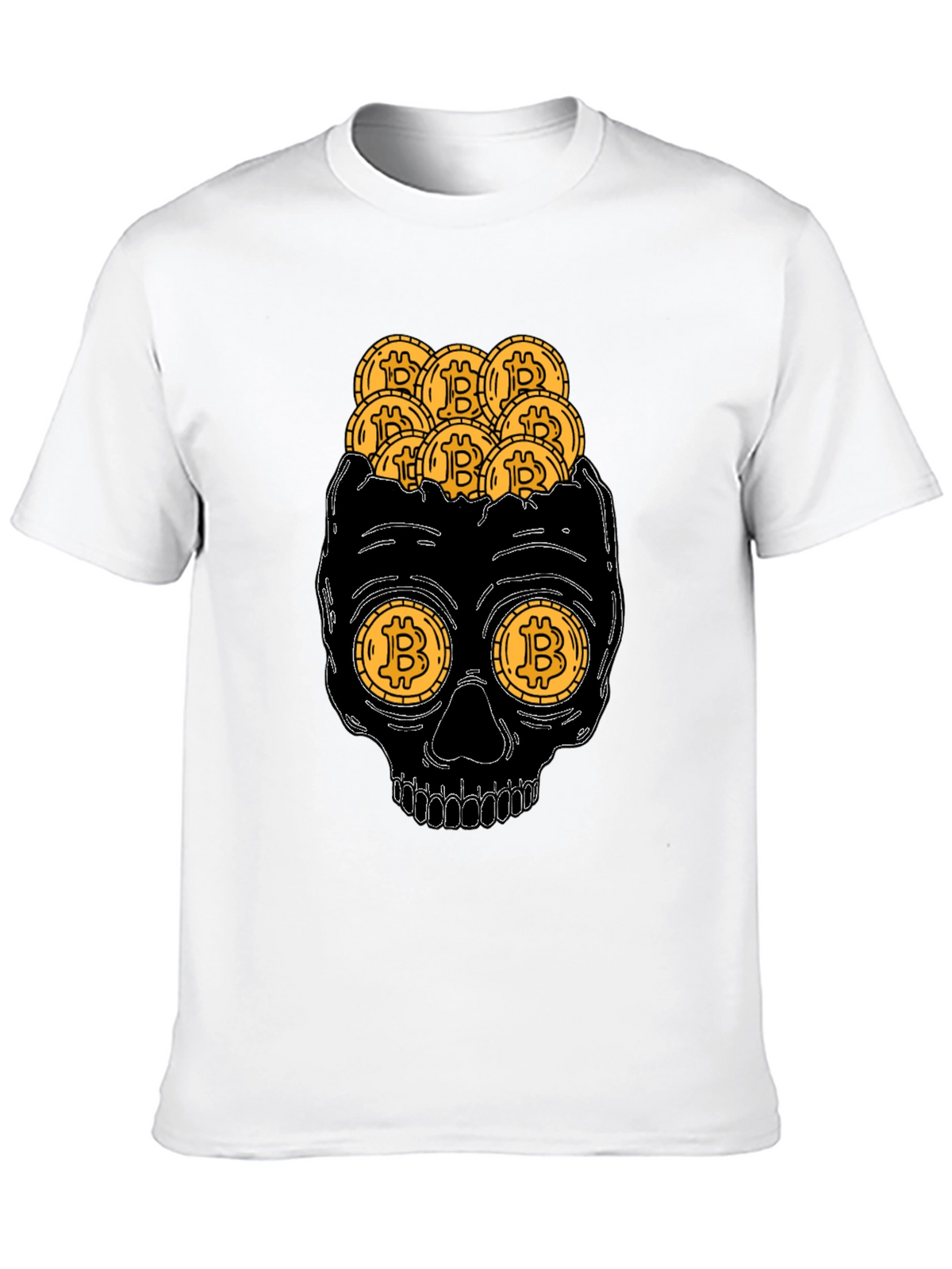 Bitcoin Skull T-Shirt Crypto Currency Tee