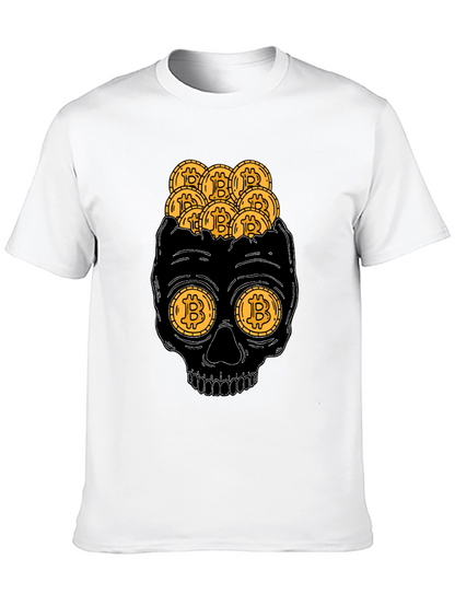 Bitcoin Skull T-Shirt Crypto Currency Tee