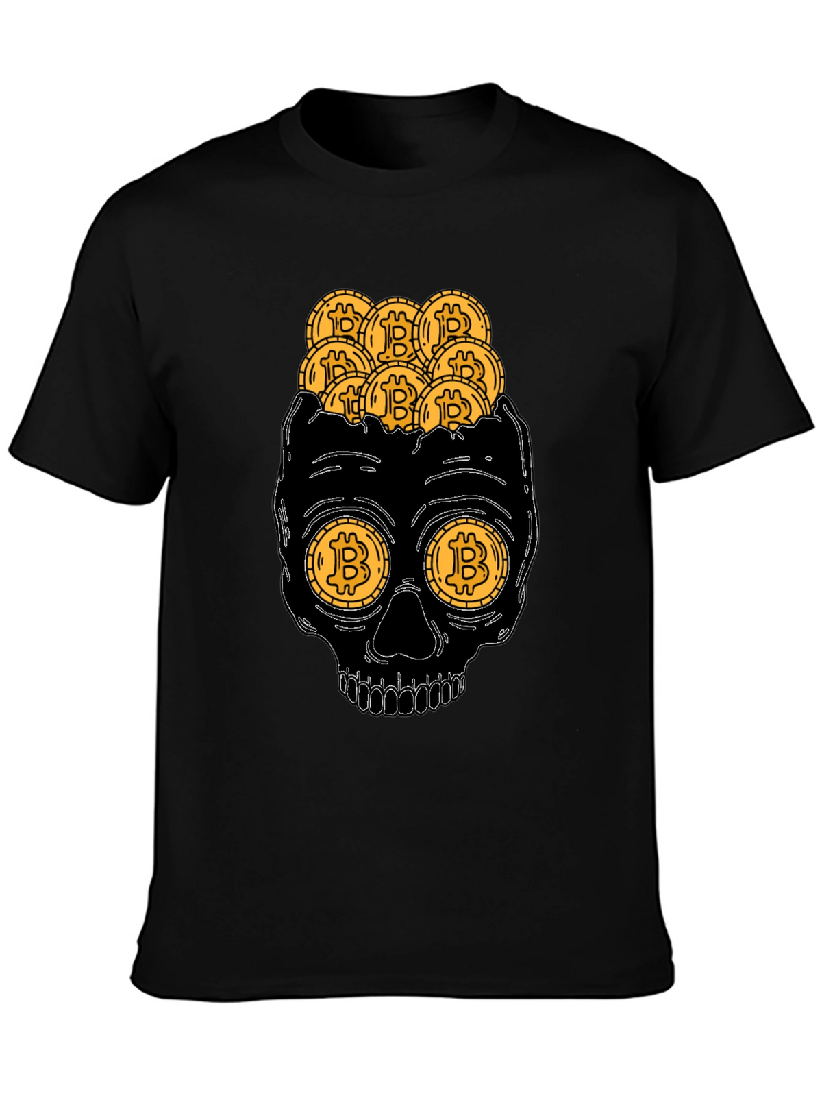 Bitcoin Skull T-Shirt Crypto Currency Tee