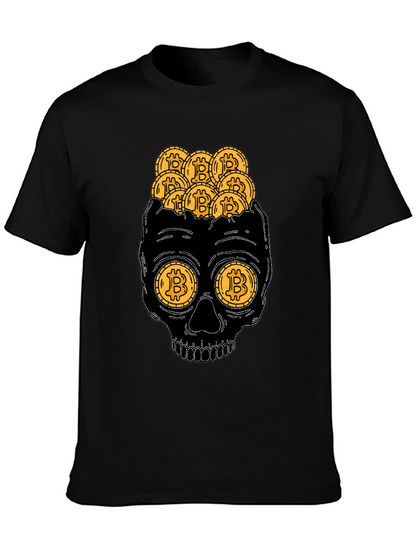 Bitcoin Skull T-Shirt Crypto Currency Tee