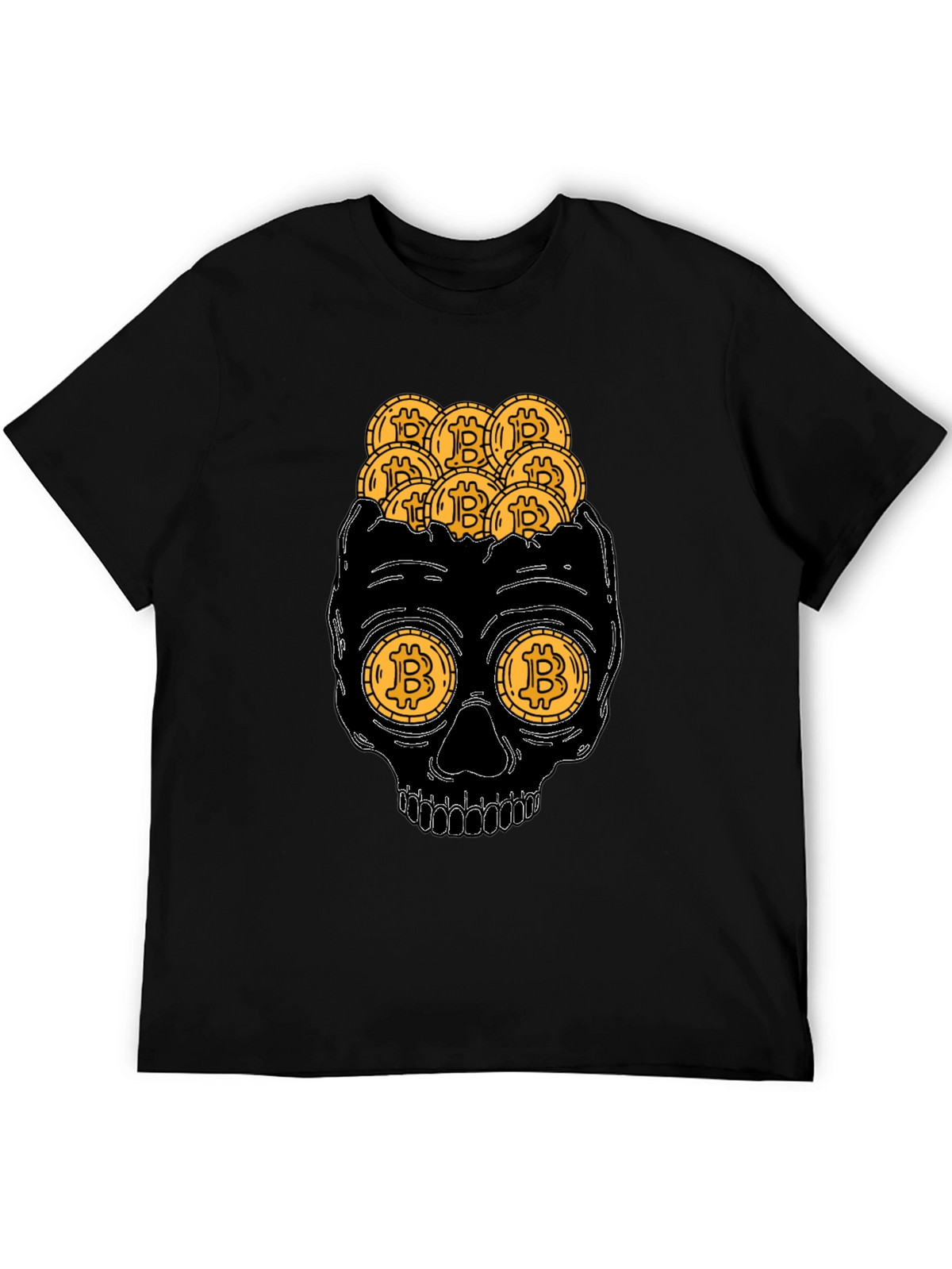 Bitcoin Skull T-Shirt Crypto Currency Tee