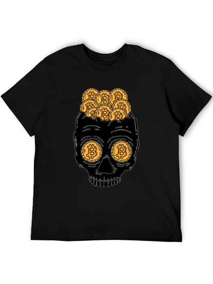 Bitcoin Skull T-Shirt Crypto Currency Tee