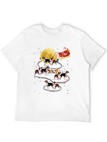 Christmas Dog Sled T-Shirt Santa Claus Holiday