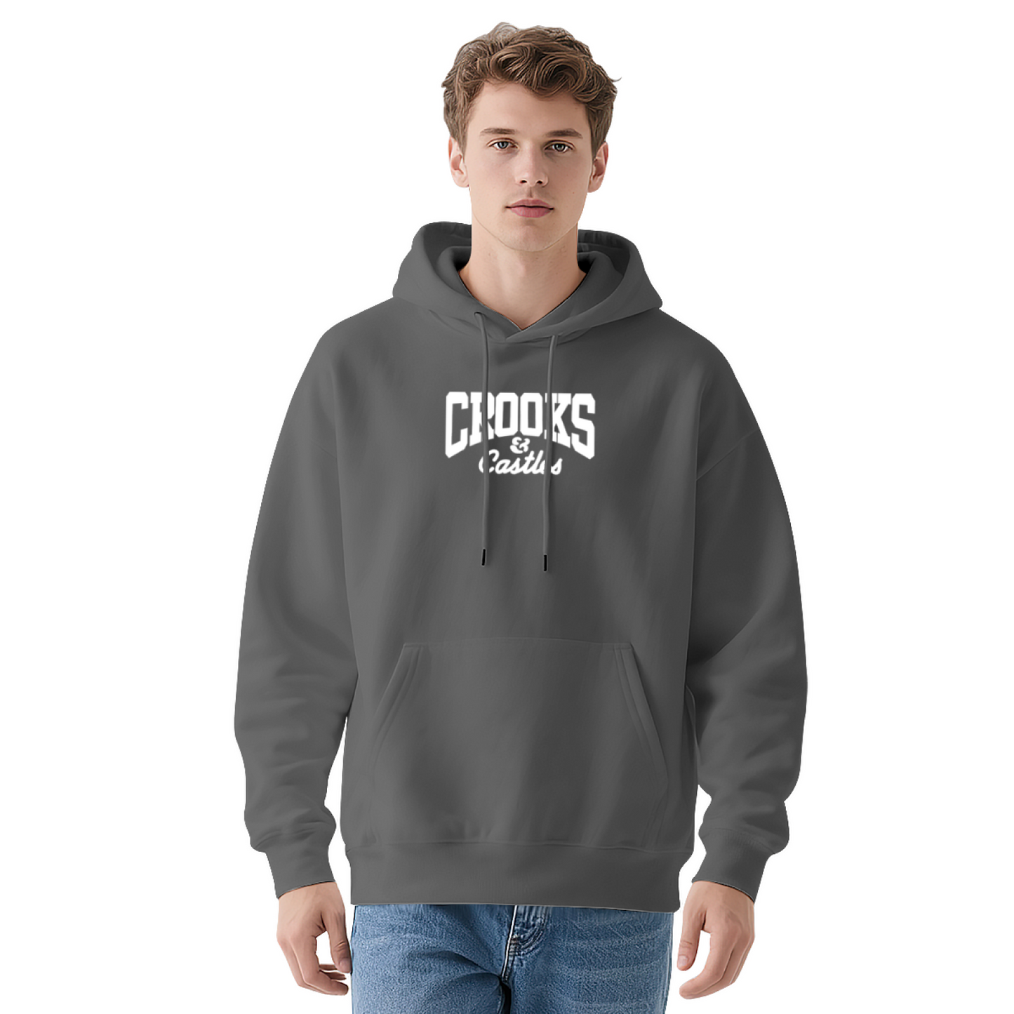 Crooks & Castles Street Letter Navy Hoodie, Men Trendy Cozy Urban Pullover