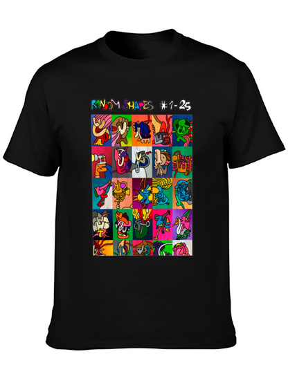 Abstract Art T-Shirt: Random Shapes Graphic Tee