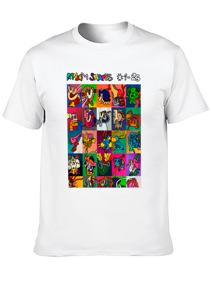 Abstract Art T-Shirt: Random Shapes Graphic Tee