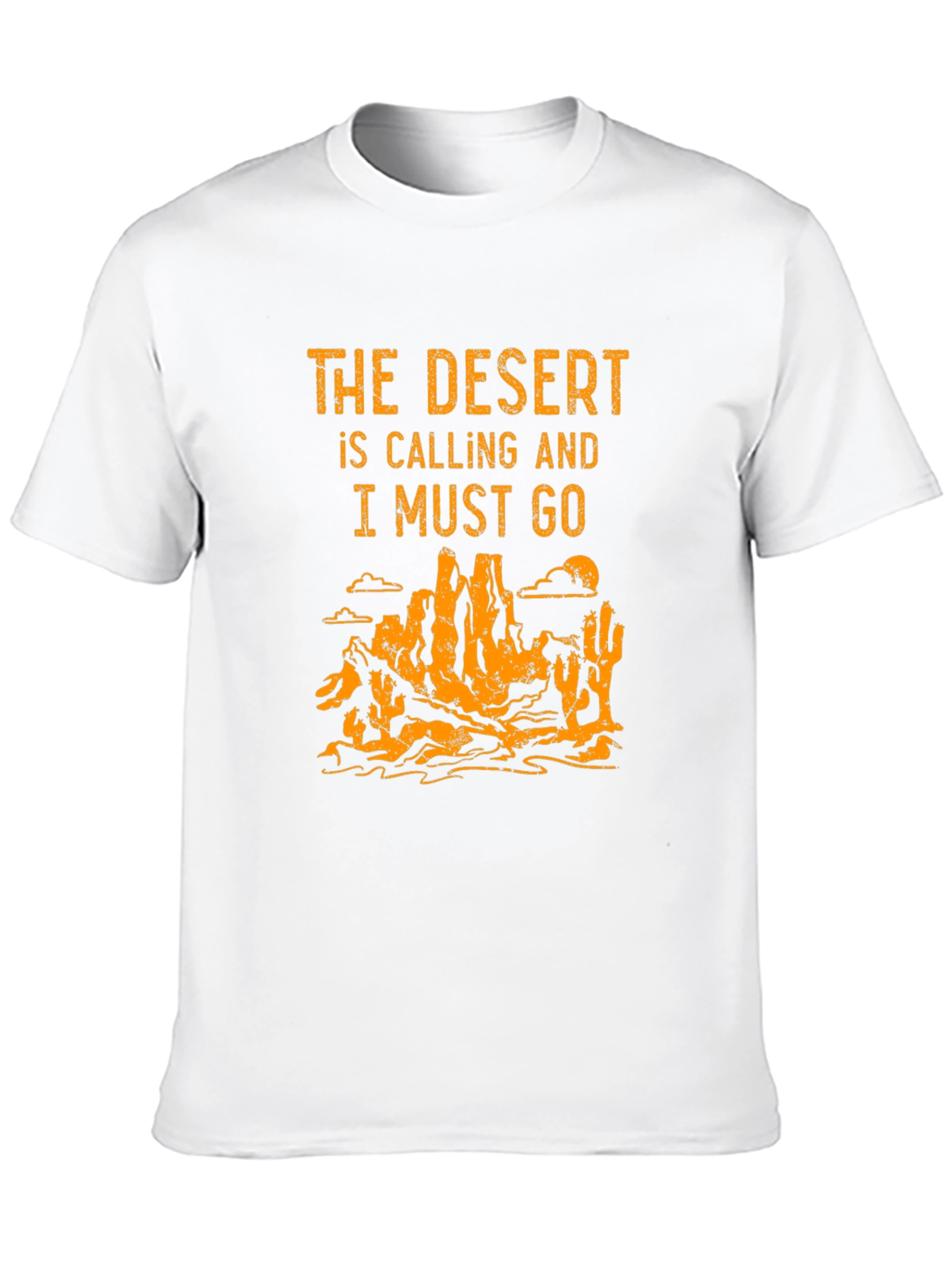 Desert Calling Graphic Tee - Black Cotton T-Shirt