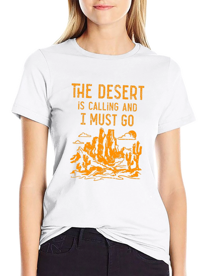 Desert Calling Graphic Tee - Black Cotton T-Shirt