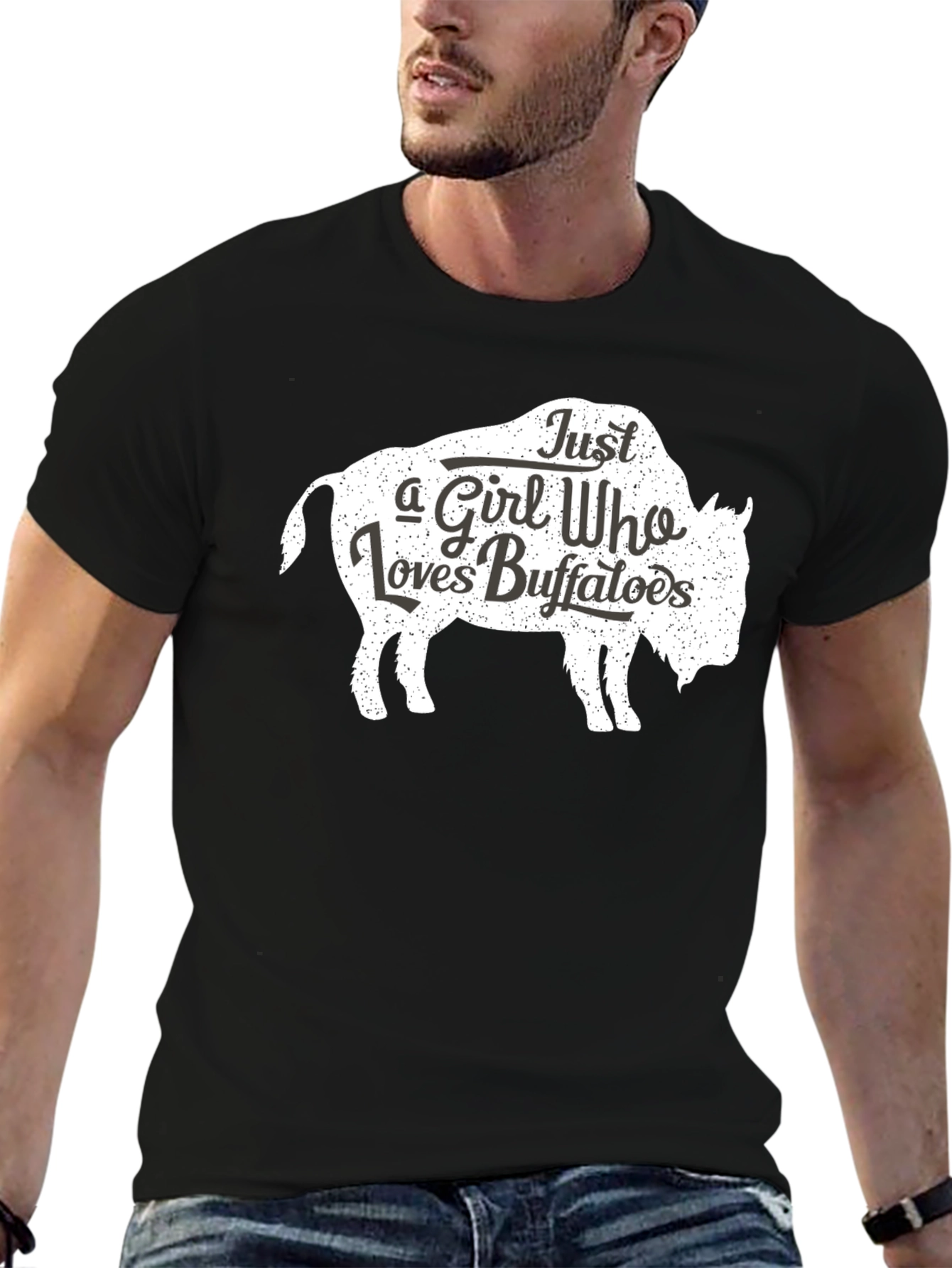 Just a Girl Who Loves Buffaloes T-Shirt