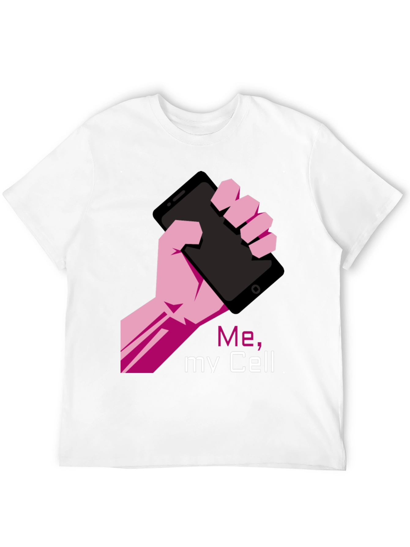 Me My Cell Graphic T-Shirt - Black Tee