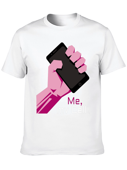 Me My Cell Graphic T-Shirt - Black Tee