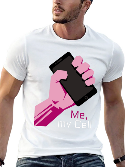 Me My Cell Graphic T-Shirt - Black Tee