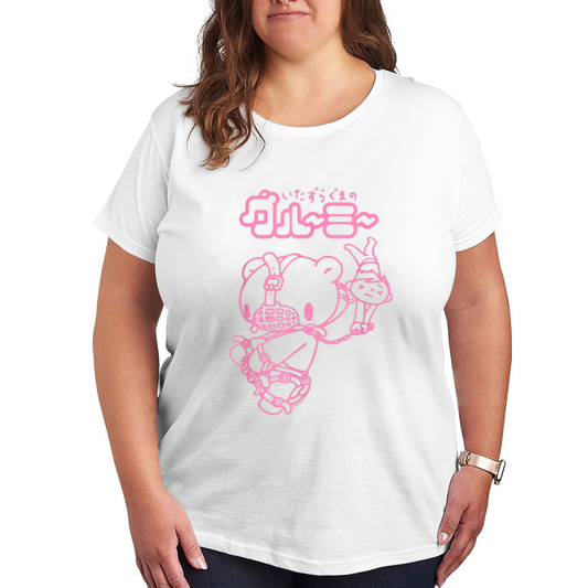 Y2K Pastel Goth Gloomy Bear Plus Size Women Tee