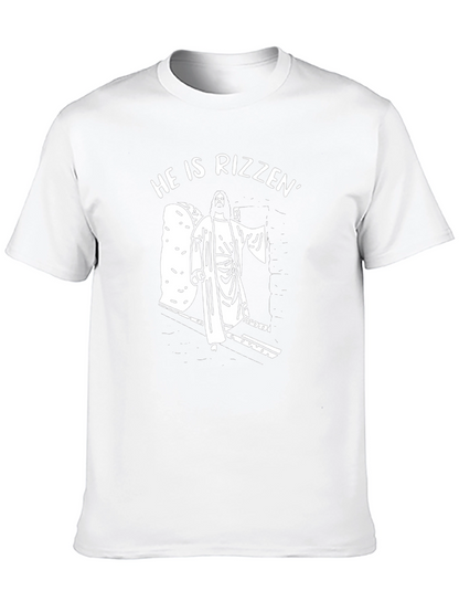 He Is Rizzin Easter T-Shirt - Black Graphic Tee