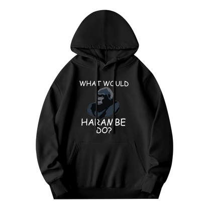 What Would Harambe Do Gorilla Meme Black Hoodie, Cozy Unisex Funny Pullover