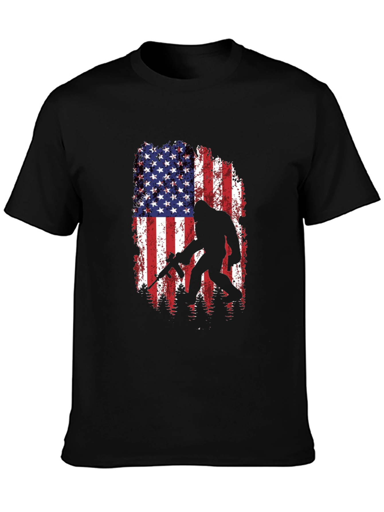 American Flag Bigfoot AR-15 T-Shirt