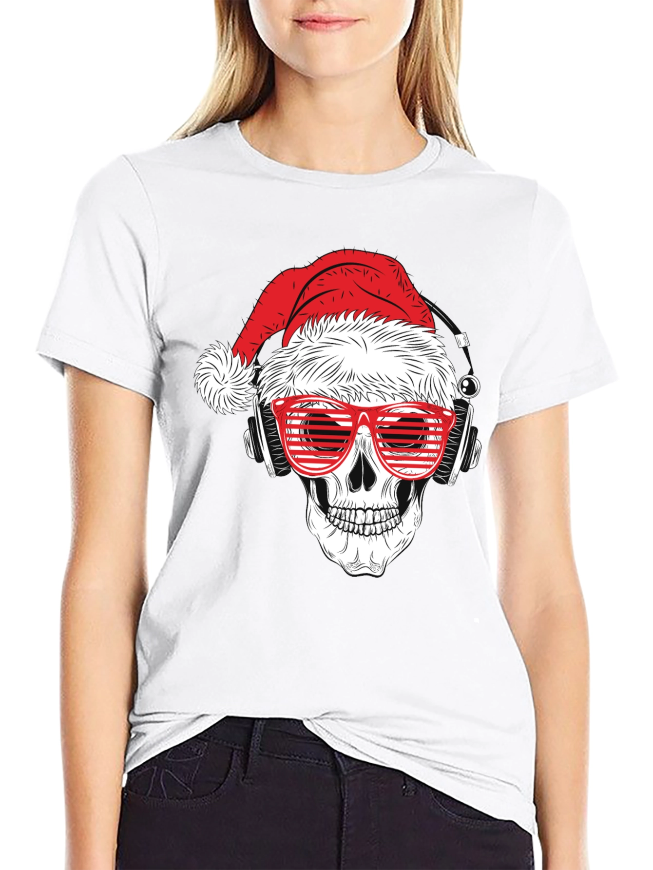Skull Santa T-Shirt - Holiday Style