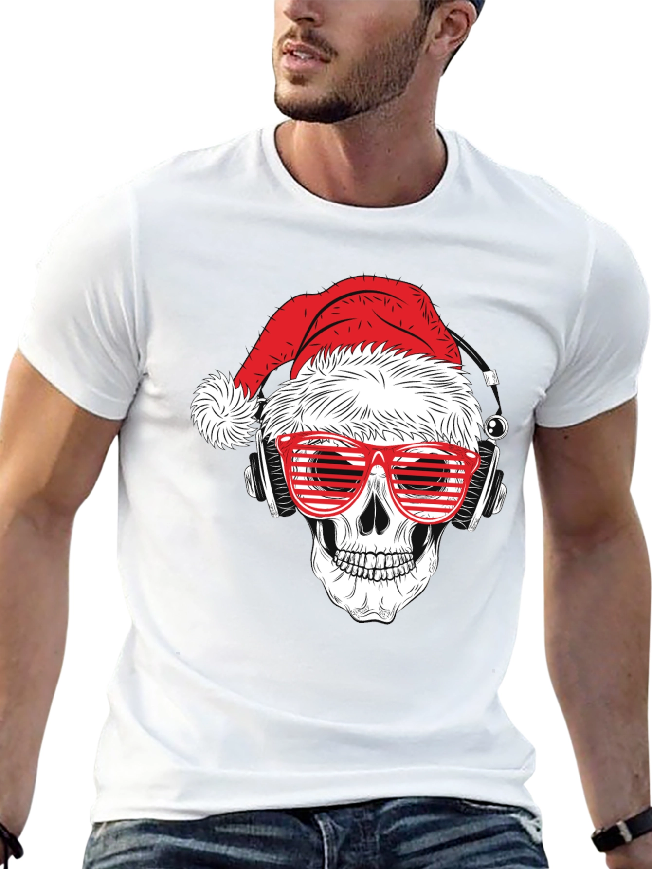 Skull Santa T-Shirt - Holiday Style