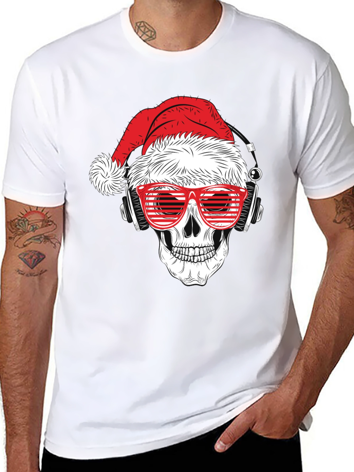 Skull Santa T-Shirt - Holiday Style