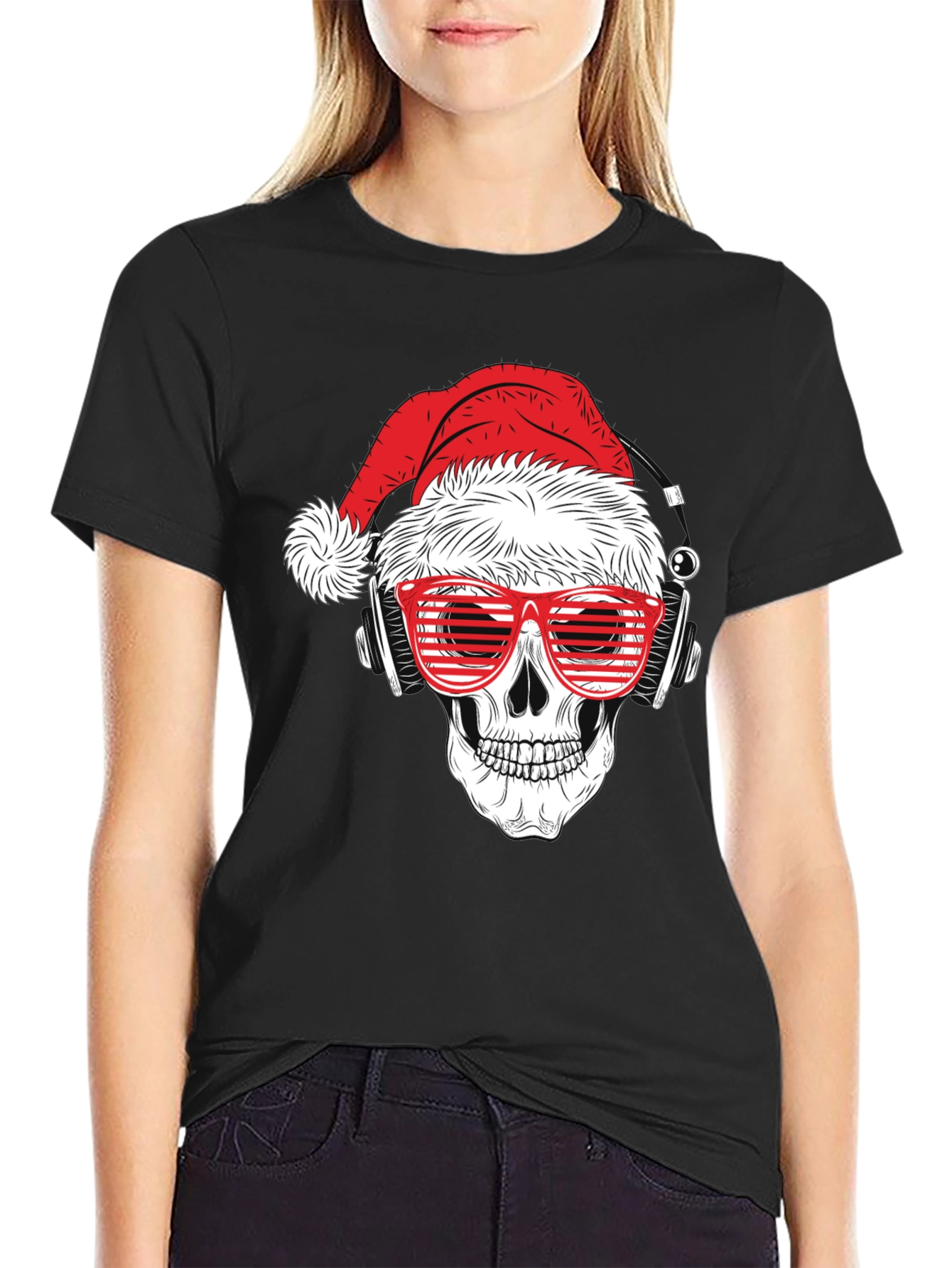 Skull Santa T-Shirt - Holiday Style