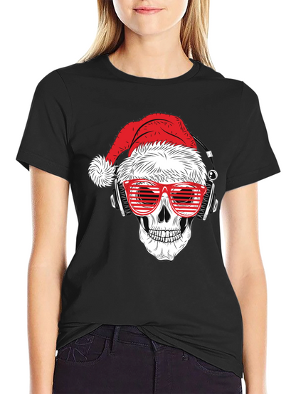 Skull Santa T-Shirt - Holiday Style