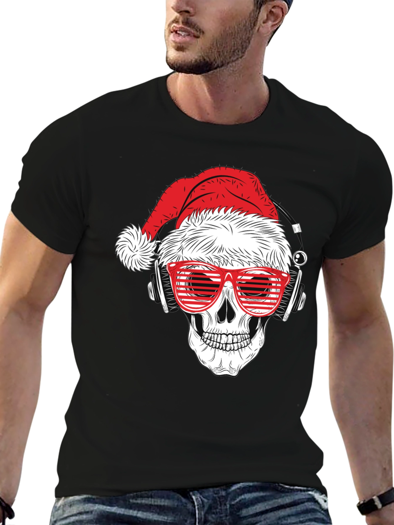 Skull Santa T-Shirt - Holiday Style