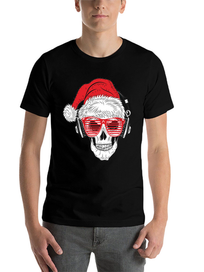 Skull Santa T-Shirt - Holiday Style