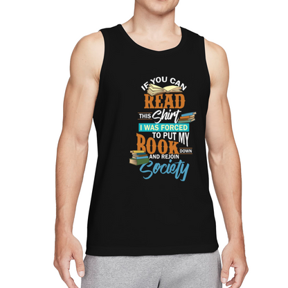 If You Can Read This Book Lover Funny Graphic Tank Top For Bookworms