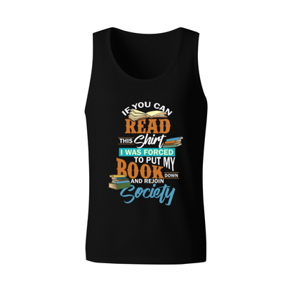If You Can Read This Book Lover Funny Graphic Tank Top For Bookworms