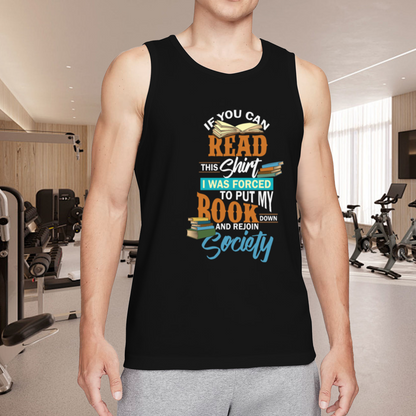 If You Can Read This Book Lover Funny Graphic Tank Top For Bookworms